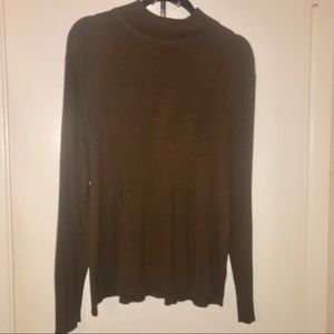 Croft Brown ribbed mock turtleneck sweater size 3X
